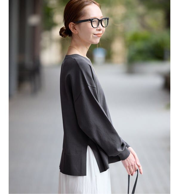 SLOBE IENA「《シリーズあり》コットンキュプラプルオーバー」|ニット・セーター|