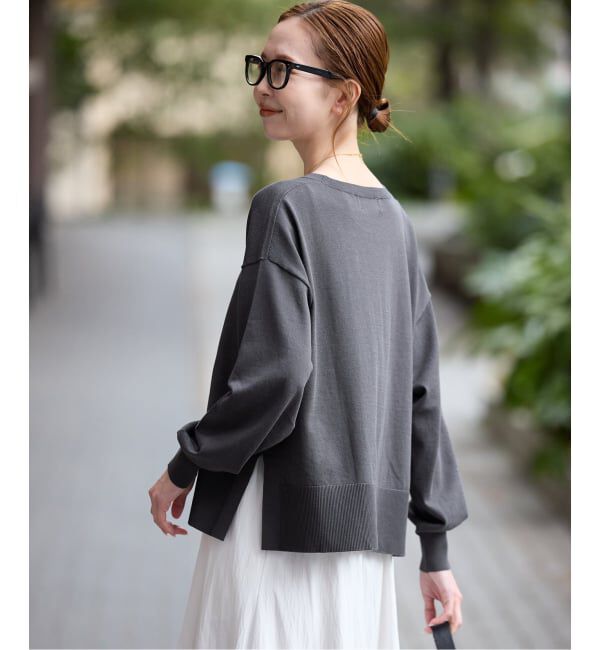 SLOBE IENA「《シリーズあり》コットンキュプラプルオーバー」|ニット・セーター|