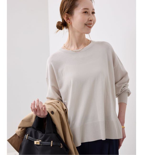 SLOBE IENA「《シリーズあり》コットンキュプラプルオーバー」|ニット・セーター|