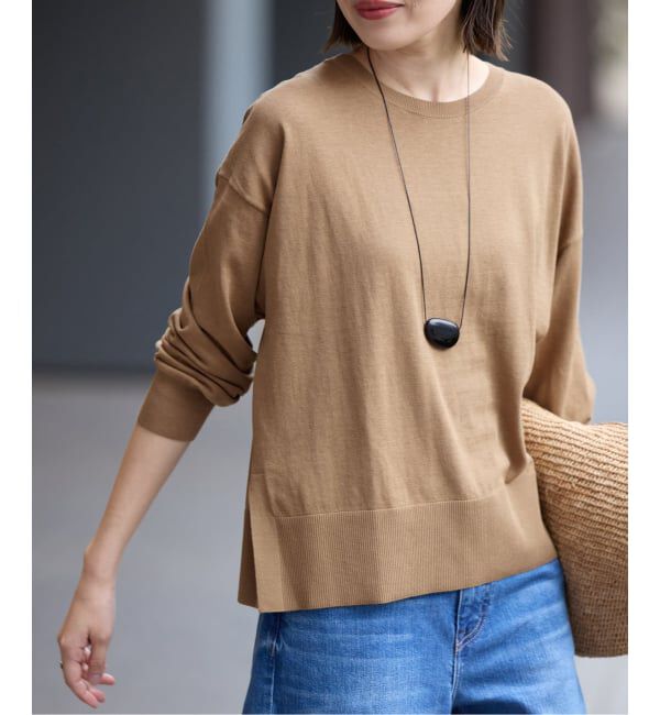 SLOBE IENA「《シリーズあり》コットンキュプラプルオーバー」|ニット・セーター|