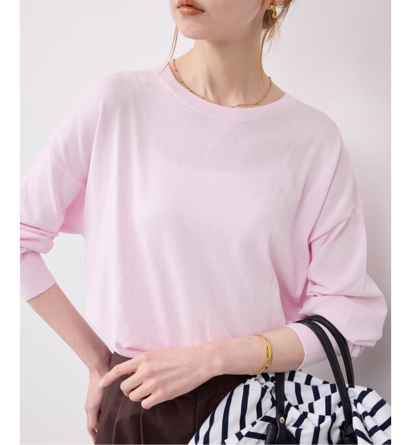 SLOBE IENA「《シリーズあり》コットンキュプラプルオーバー」|ニット・セーター|