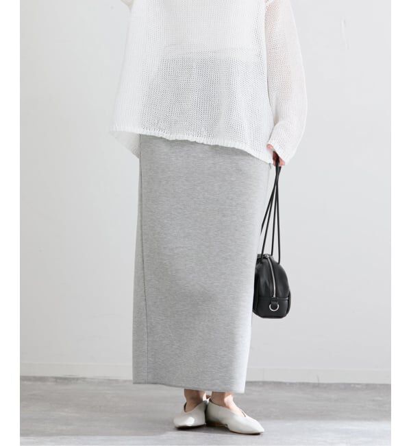 IENA「《セットアップ対応》ダンボールニットスカート」|スカート|グレー