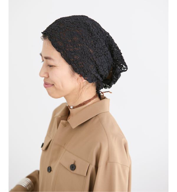 IENA「Flowerストレッチレース スカーフ」|バンダナ・スカーフ|