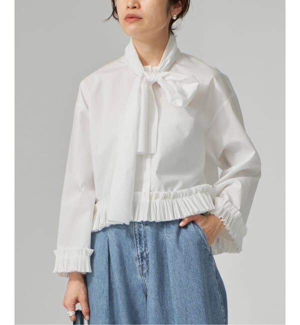 VERMEIL par iena「プリーツボウタイブラウス」|シャツ・ブラウス|ホワイト