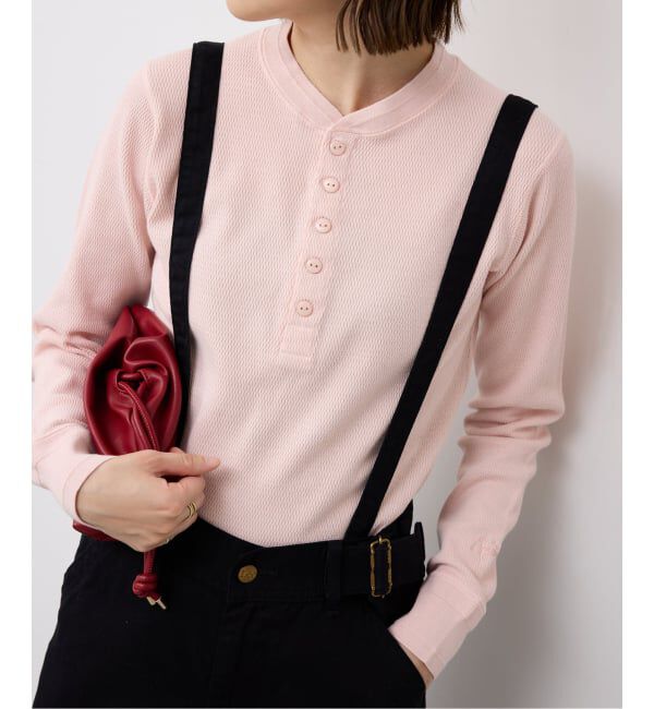 SLOBE IENA「FAITH/フェイス SLOBE別注 ワッフルカットソー」|Tシャツ・カットソー|ピンク