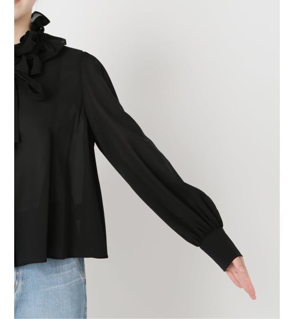 IENA「《追加》&NAVYシアーボウタイブラウス」|シャツ・ブラウス|