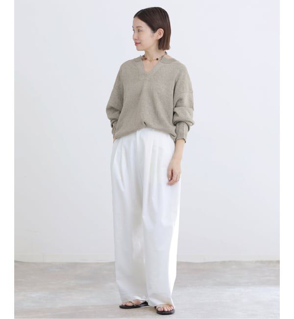 IENA「コットンwashiニットプルオーバー」|ニット・セーター|
