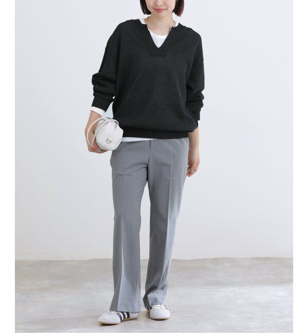 IENA「コットンwashiニットプルオーバー」|ニット・セーター|