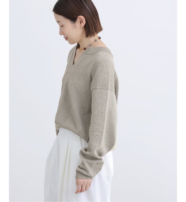 IENA「コットンwashiニットプルオーバー」|ニット・セーター|