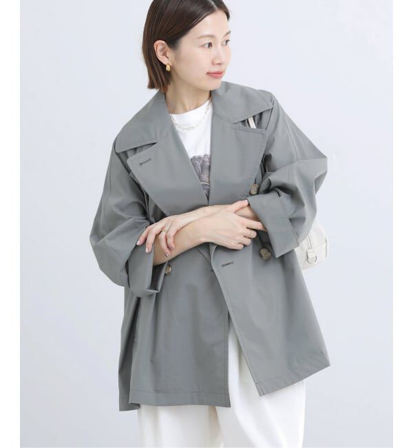 IENA「撥水ライトタフタオーバーコート」|その他|グレー