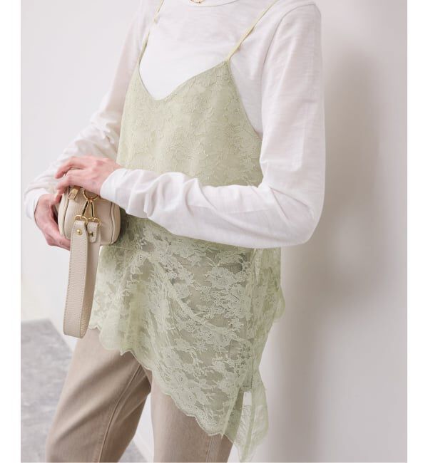 SLOBE IENA「レースペプラムキャミソール」|キャミソール|