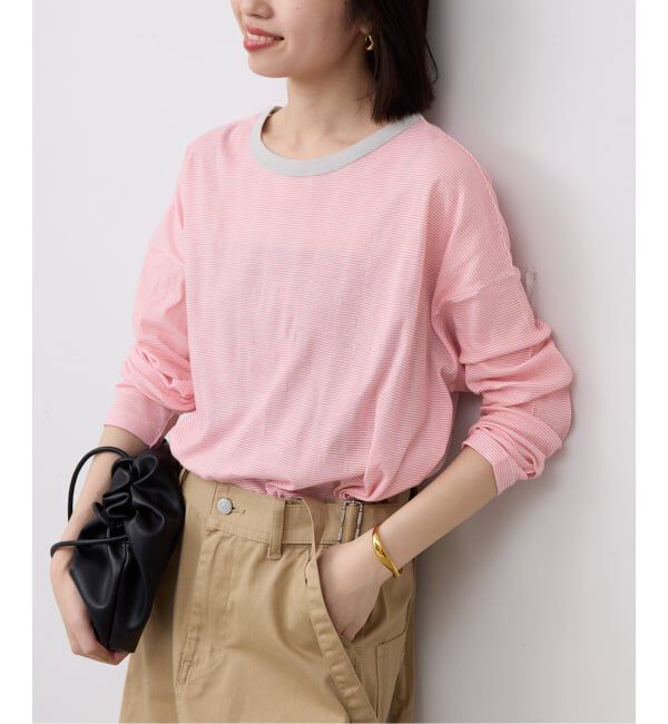 SLOBE IENA「《追加2》miller/ミラー SLOBE別注 シアードルマンロンTEE」|Tシャツ・カットソー|ピンク