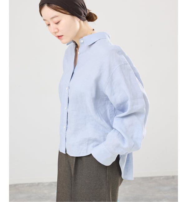IENA「リネンワイドショートシャツ」|シャツ・ブラウス|