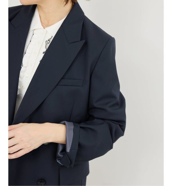 IENA「ツイルダブルブレストジャケット」|テーラードジャケット|