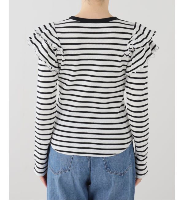 SLOBE IENA「ハニカムキャップフリルロングスリーブ TEE」|Tシャツ・カットソー|