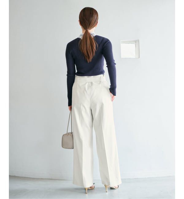 IENA「ベルテッドチノパンツ」|チノ|