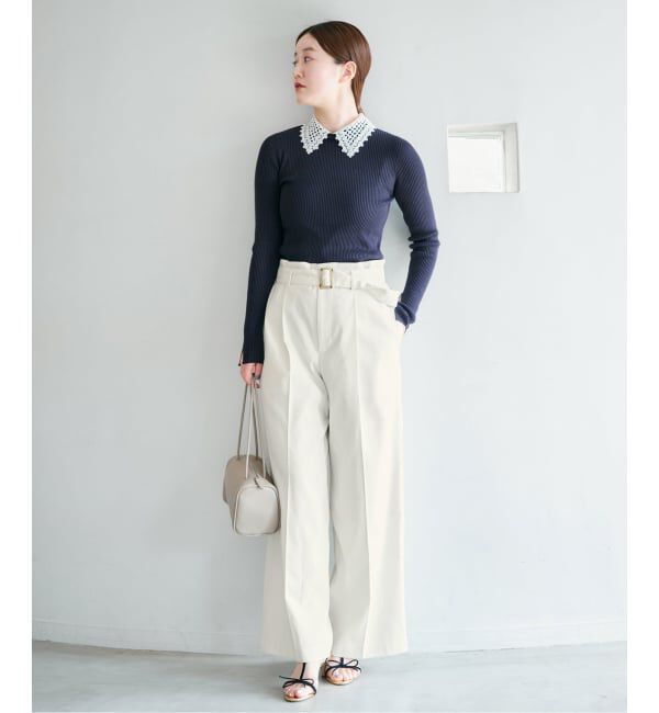 IENA「ベルテッドチノパンツ」|チノ|