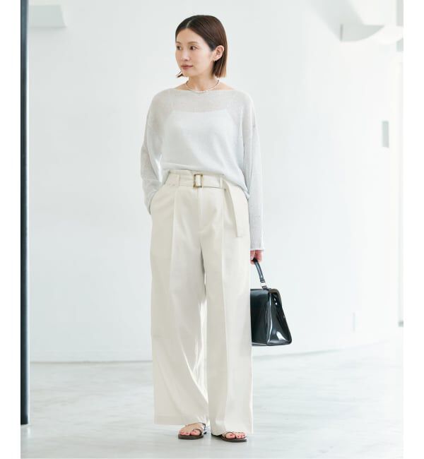 IENA「ベルテッドチノパンツ」|チノ|