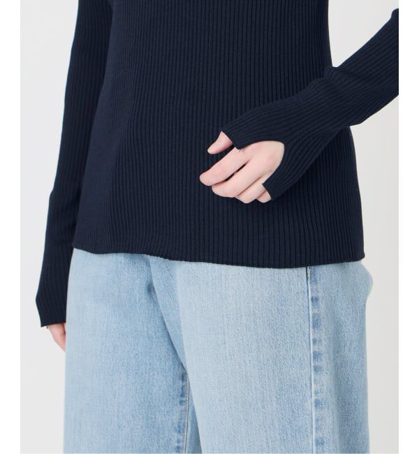 IENA「レース襟 RIBホールガーメントプルオーバー」|ニット・セーター|