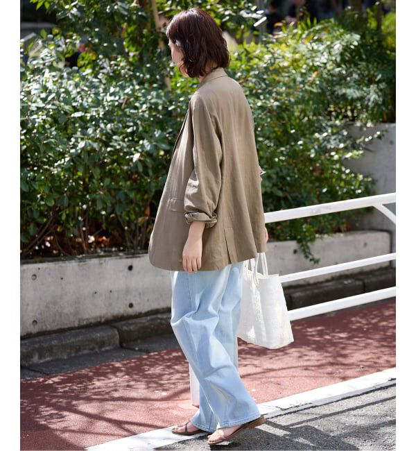 SLOBE IENA「《36.38サイズ展開》リネンレーヨンシングルテーラードジャケット」|テーラードジャケット|