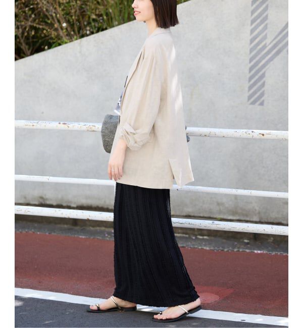 SLOBE IENA「《36.38サイズ展開》リネンレーヨンシングルテーラードジャケット」|テーラードジャケット|