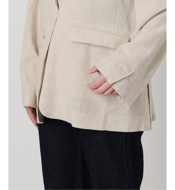 SLOBE IENA「《36.38サイズ展開》リネンレーヨンシングルテーラードジャケット」|テーラードジャケット|