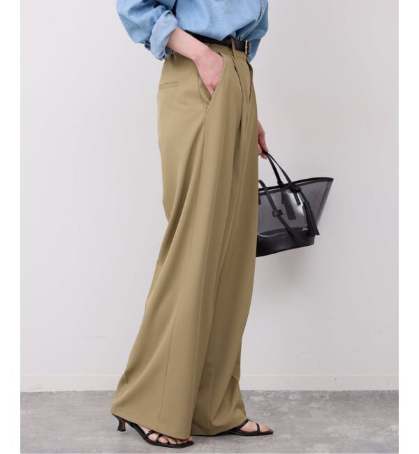 SLOBE IENA「《4サイズ展開》イージーワイドパンツ」|スラックス|