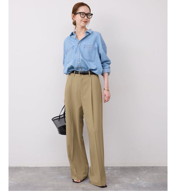 SLOBE IENA「《4サイズ展開》イージーワイドパンツ」|スラックス|