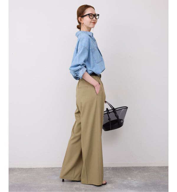 SLOBE IENA「《4サイズ展開》イージーワイドパンツ」|スラックス|