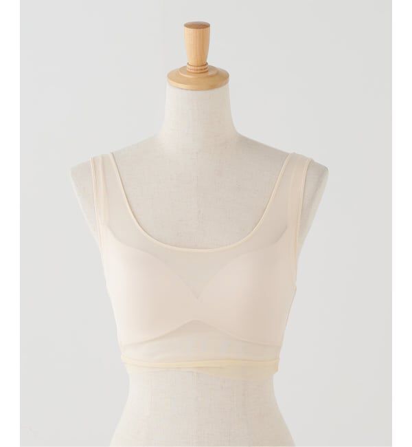 IENA「NICENICE MOMENT/ナイスナイスモーメント MESH BRA TANK NNM3-25S-012」|インナー|ベージュ