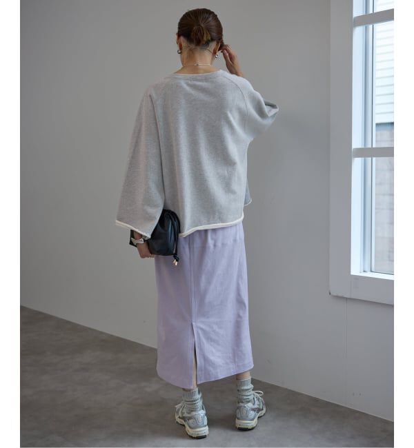 SLOBE IENA「《追加予約》裏毛スキッパープルオーバー」|スウェット・ジャージ|
