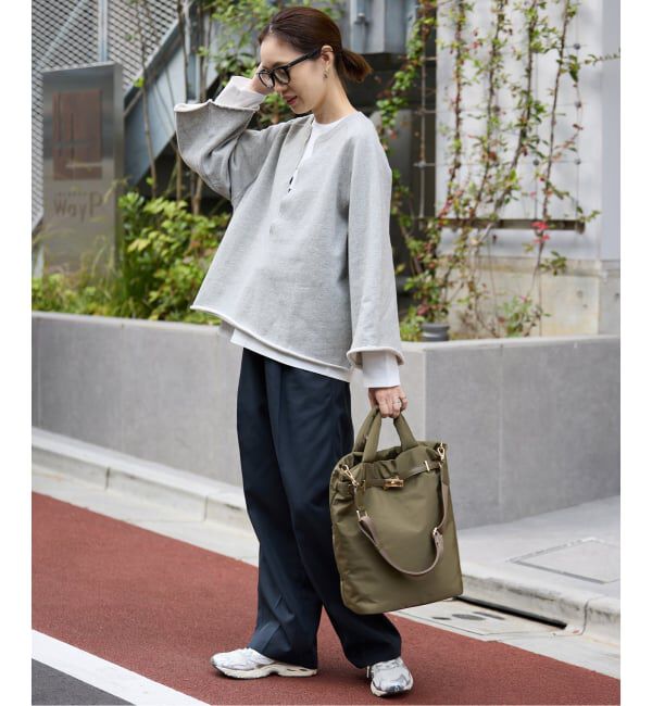 SLOBE IENA「《追加予約》裏毛スキッパープルオーバー」|スウェット・ジャージ|