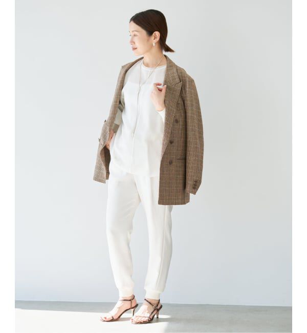 IENA「クルーネックシアーリブブラウス」|シャツ・ブラウス|