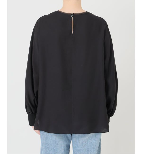 IENA「クルーネックシアーリブブラウス」|シャツ・ブラウス|