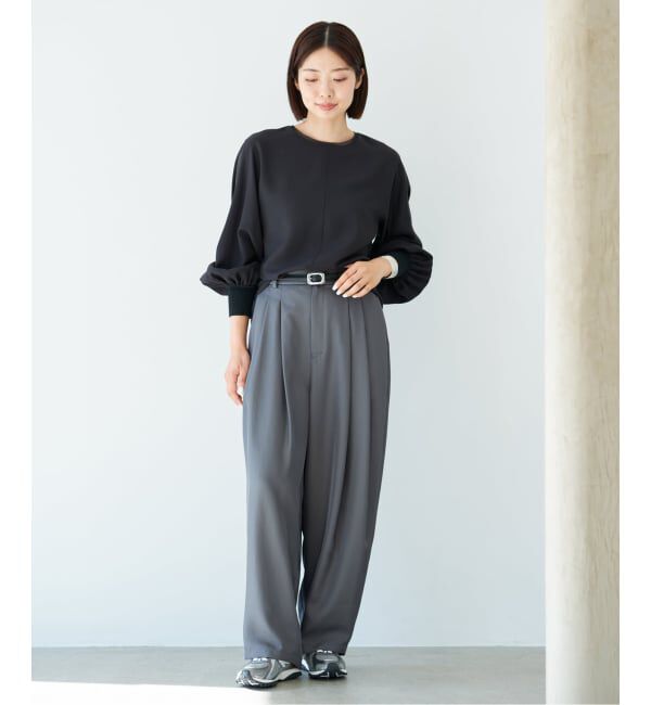 IENA「クルーネックシアーリブブラウス」|シャツ・ブラウス|