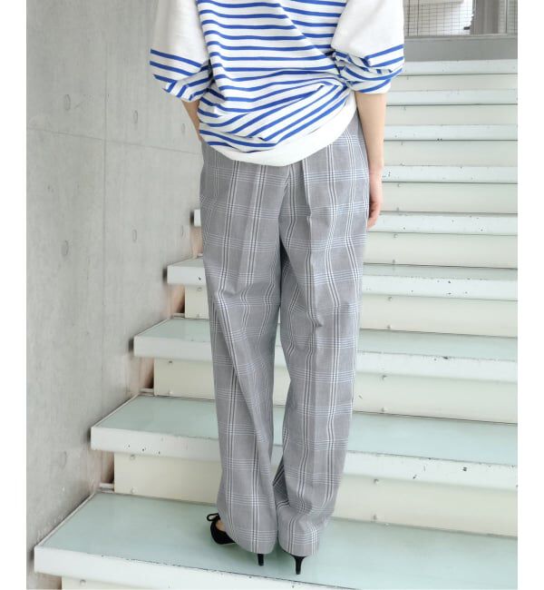 IENA「Maison IENA 別注 Nell/ネル チェックペグトップパンツ 261-202-61」|スラックス|