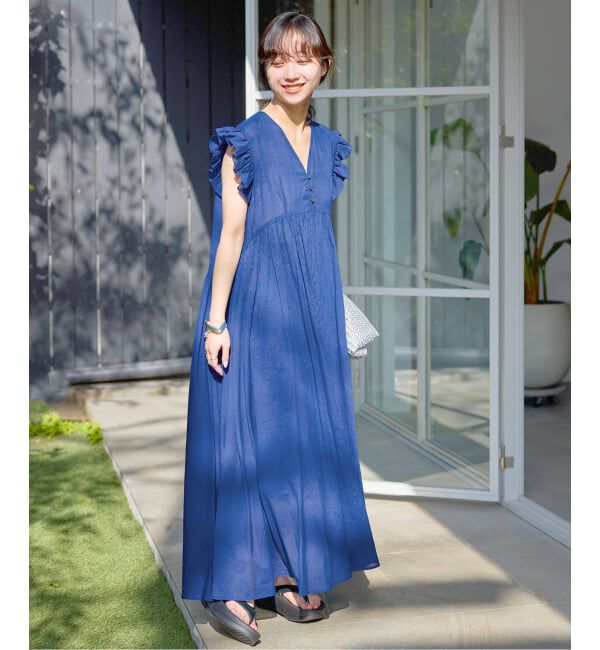 SLOBE IENA「《予約》コットンボイルフリルワンピース」|ワンピース|