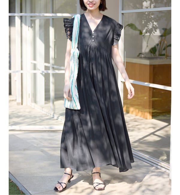 SLOBE IENA「《予約》コットンボイルフリルワンピース」|ワンピース|