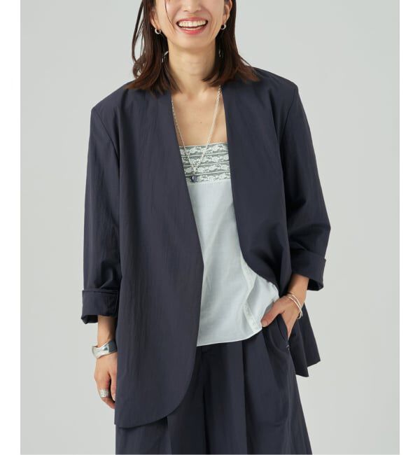VERMEIL par iena「Dry Touch Collarless ジャケット」|ノーカラージャケット|