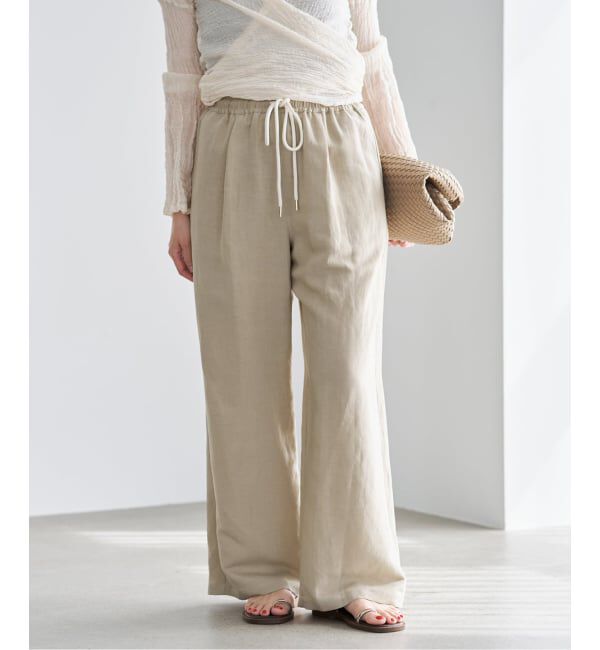 IENA「《新色あり/追加予約》ウォッシャブル リネンレーヨンイージーパンツ」|その他|