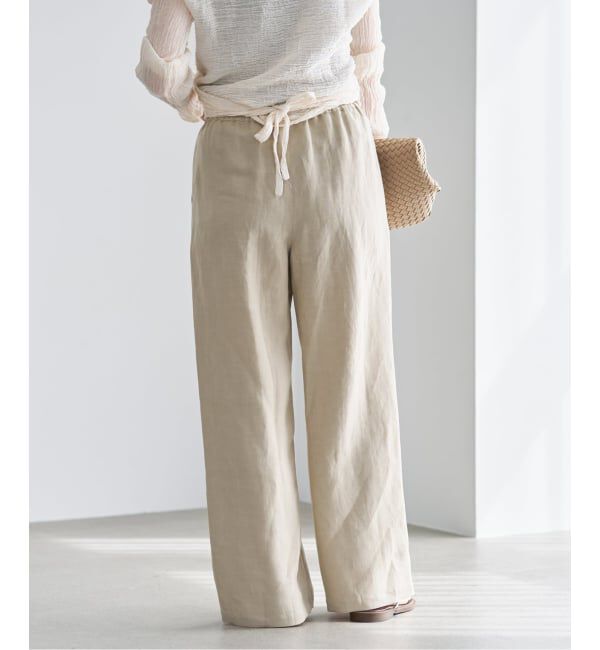 IENA「《新色あり/追加予約》ウォッシャブル リネンレーヨンイージーパンツ」|その他|