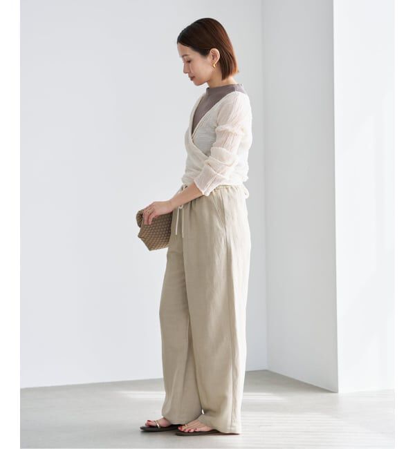 IENA「《新色あり/追加予約》ウォッシャブル リネンレーヨンイージーパンツ」|その他|