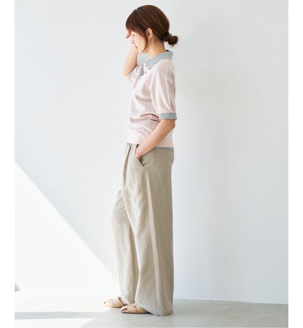 IENA「《新色あり/追加予約》ウォッシャブル リネンレーヨンイージーパンツ」|その他|