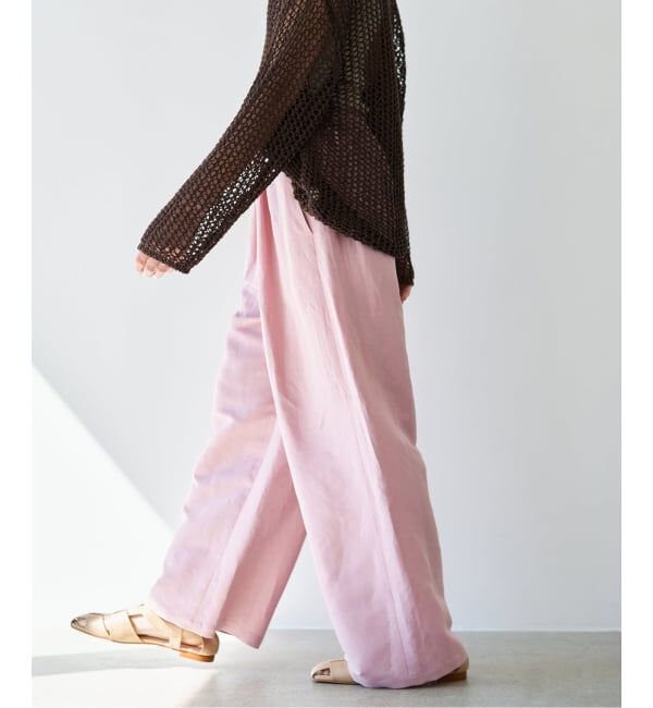 IENA「《新色あり/追加予約》ウォッシャブル リネンレーヨンイージーパンツ」|その他|