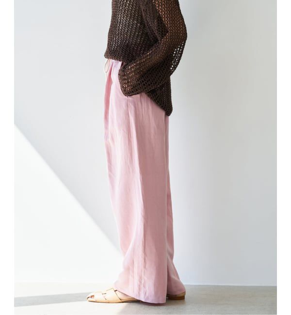 IENA「《新色あり/追加予約》ウォッシャブル リネンレーヨンイージーパンツ」|その他|