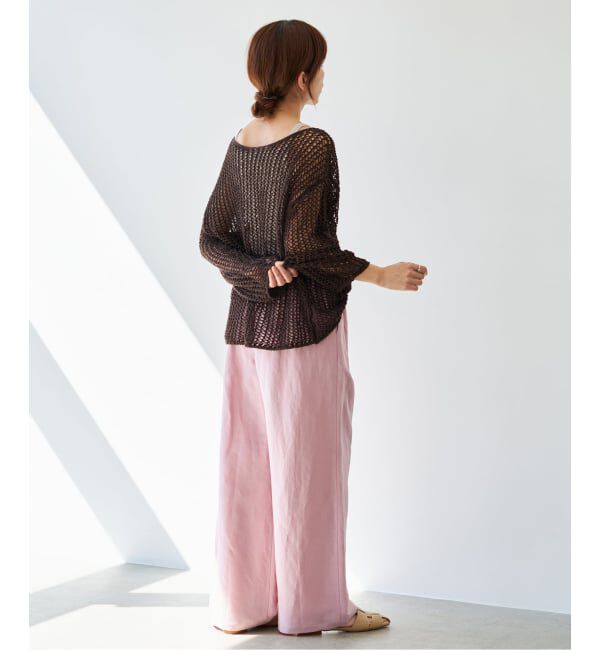 IENA「《新色あり/追加予約》ウォッシャブル リネンレーヨンイージーパンツ」|その他|