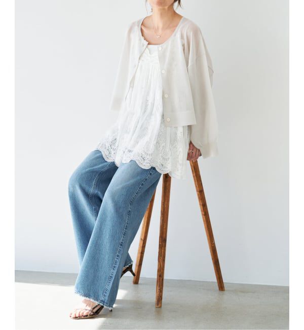 IENA「《追加2予約》アンティークチュールバテンキャミ」|キャミソール|