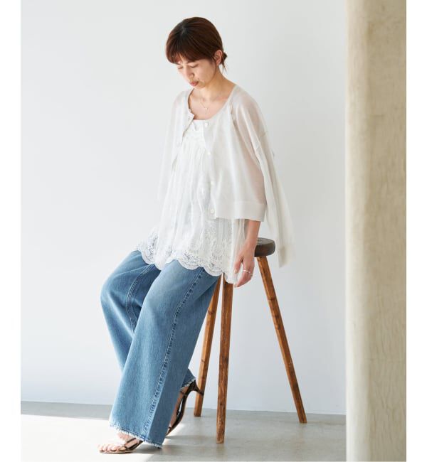 IENA「《追加2予約》アンティークチュールバテンキャミ」|キャミソール|