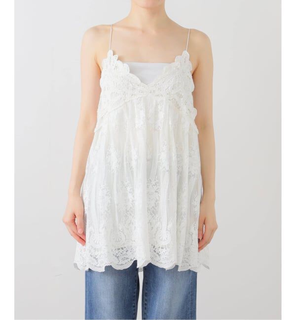 IENA「《追加2予約》アンティークチュールバテンキャミ」|キャミソール|