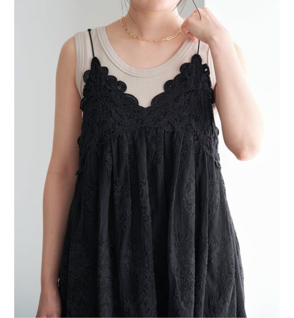 IENA「《追加2予約》アンティークチュールバテンキャミ」|キャミソール|